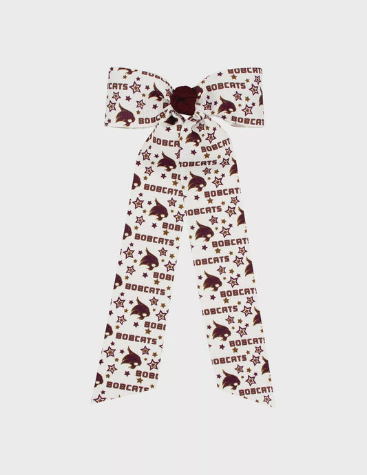 College Print Bow w/ Streamers