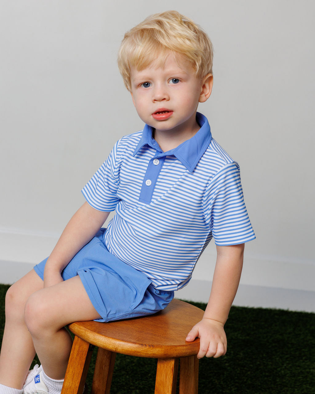 Polo Shirt - Sky Blue Thin Stripe (3)