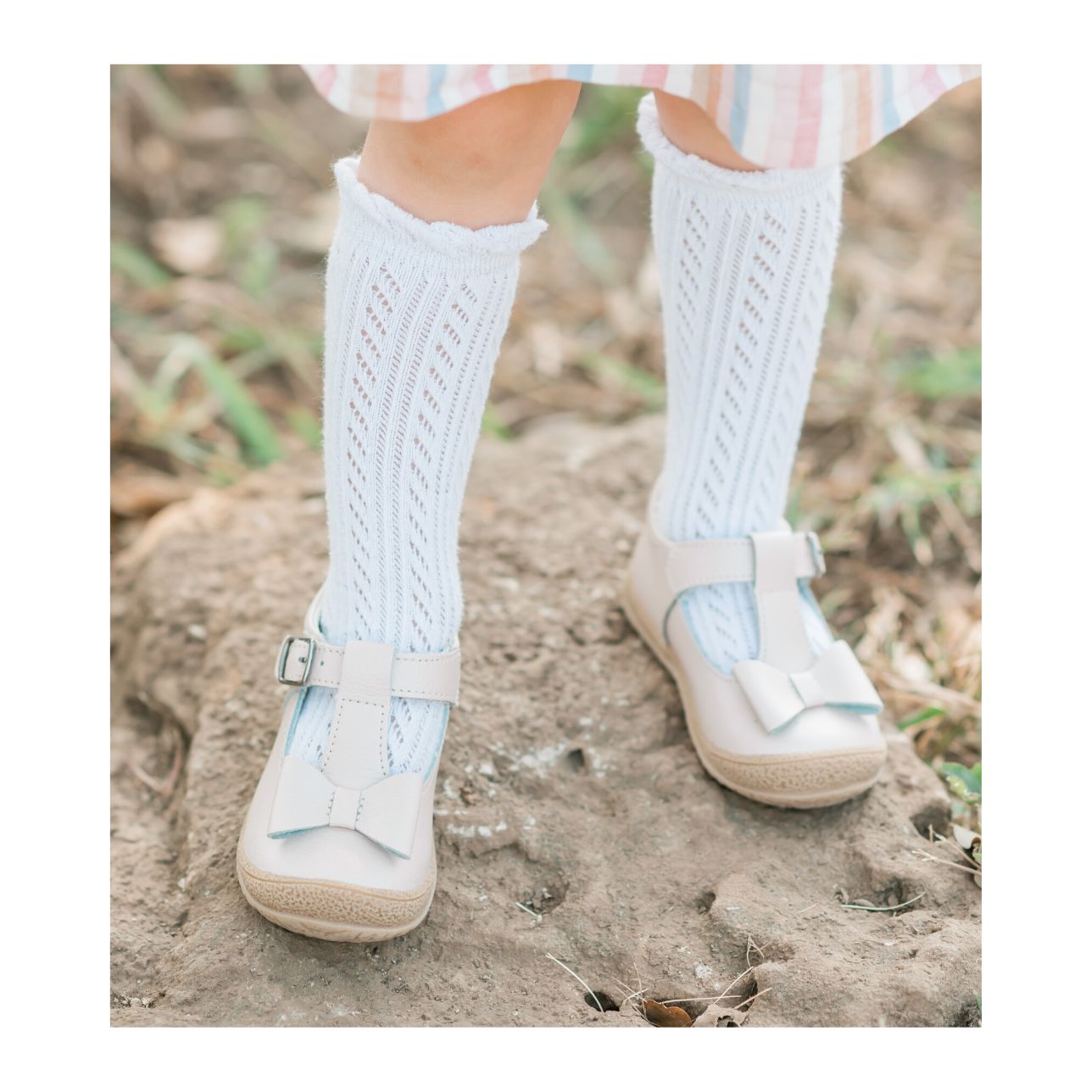 L'Amour Emma Bow T-Strap - Almond (2)