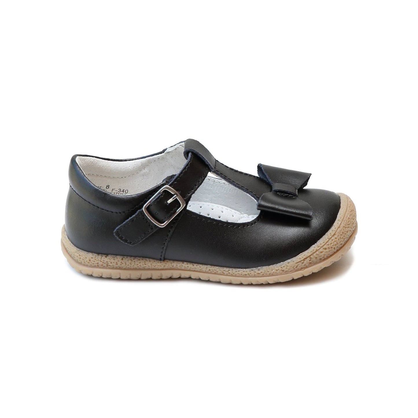 L'Amour Emma Bow T-Strap - Black (2)