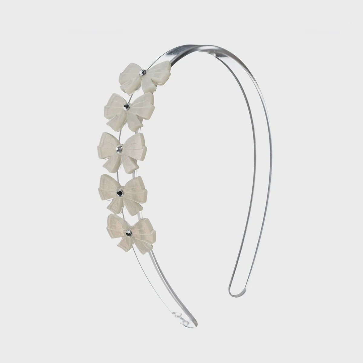 Satin White Side Bows Headband