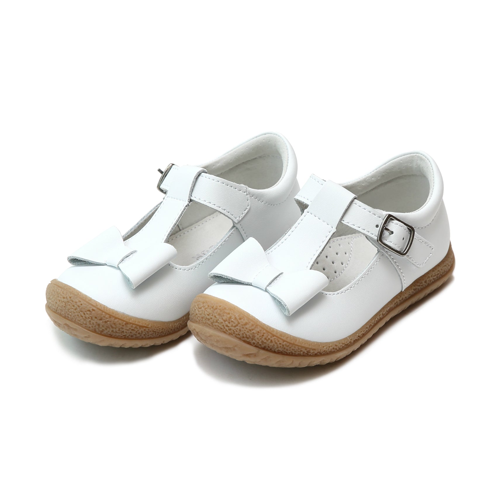 L'Amour Emma Bow T-Strap - White