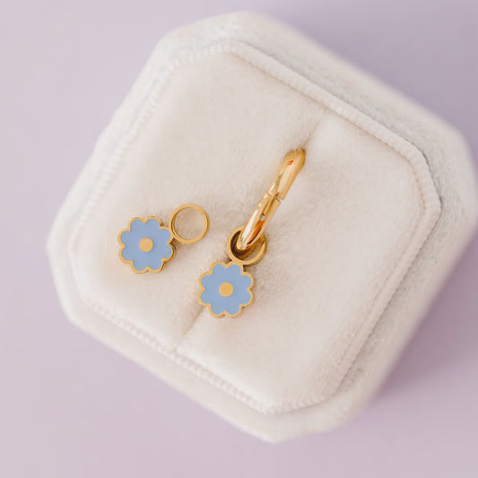 Blue Flower Charms