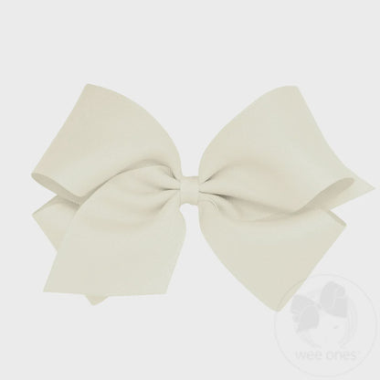 King Grosgrain Bow - Antique White