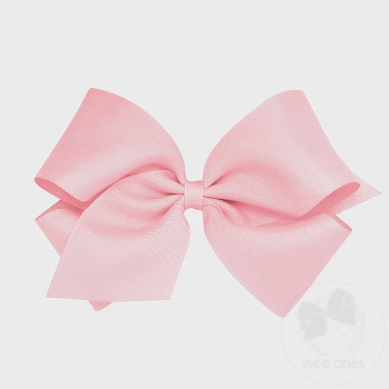 King Grosgrain Bow - Light Pink