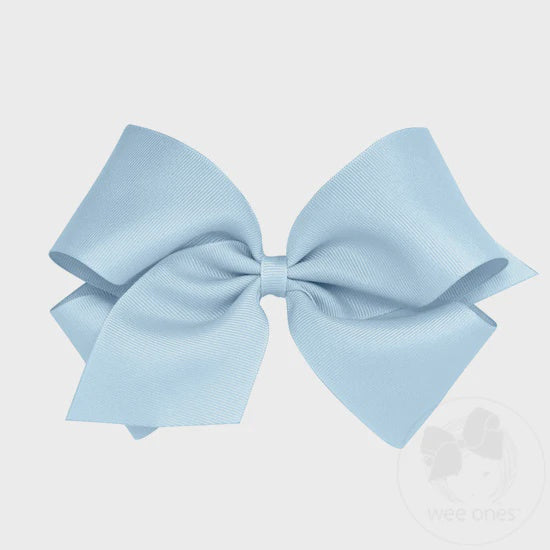 King Grosgrain Bow - Millennium Blue