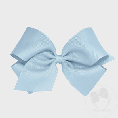 King Grosgrain Bow - Millennium Blue