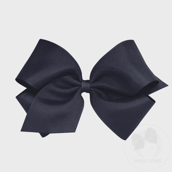 King Grosgrain Bow - Navy