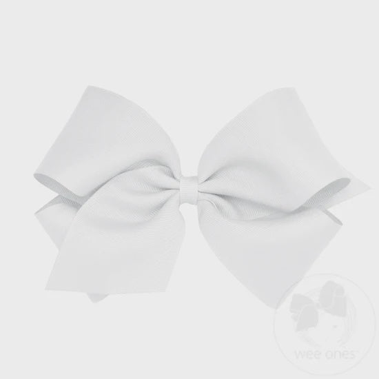 King Grosgrain Bow - White