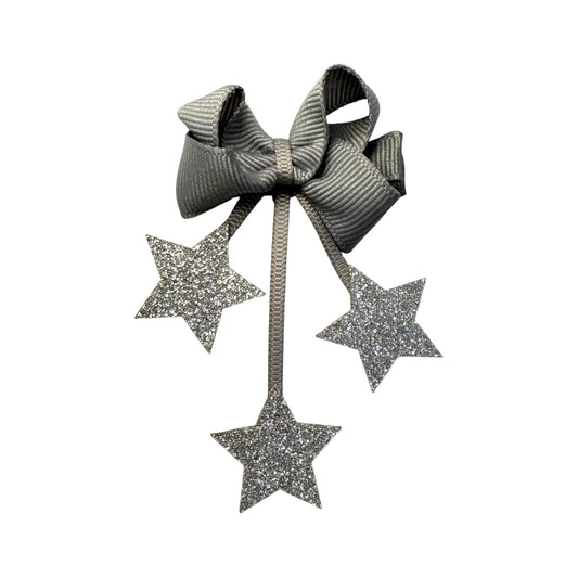 Silver Dangle Stars Clip