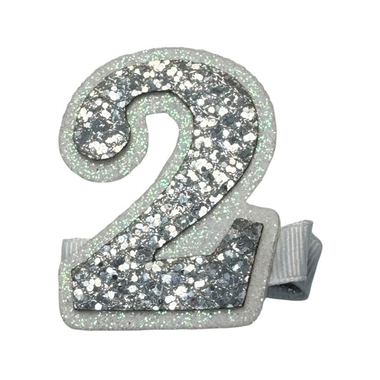 Silver Glitter #2 Clip