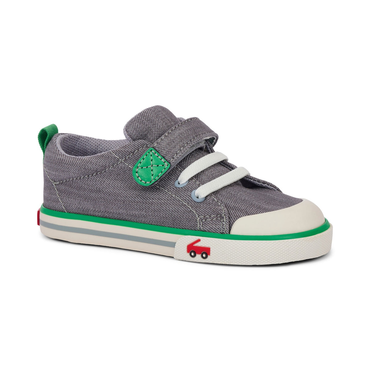 See Kai Run | Stevie II | Grey Denim/Green | Lightspeed primary