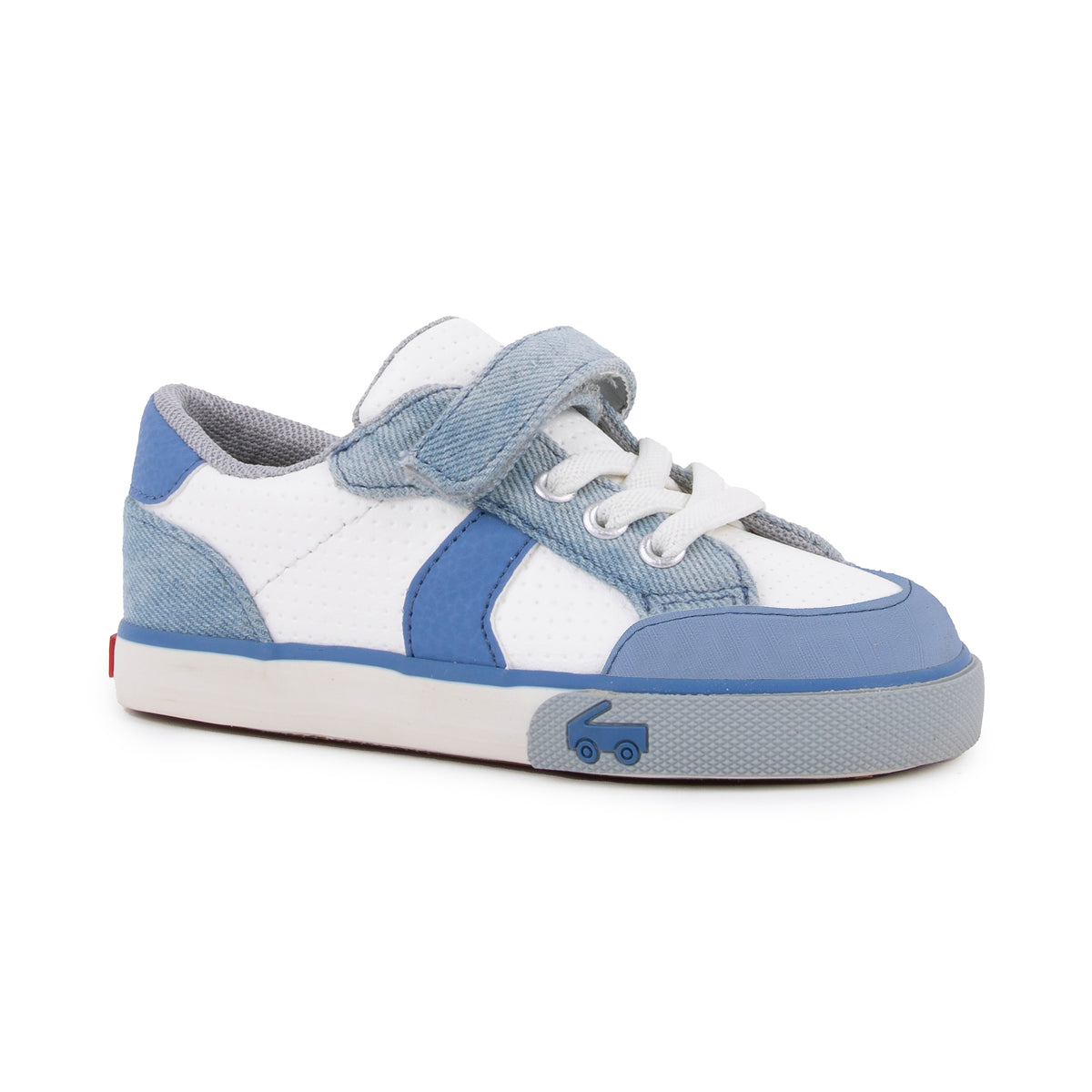 See Kai Run | Connor | White/Washed Denim | Envoy SNS130M303 | 01