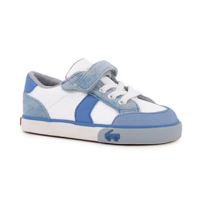 See Kai Run | Connor | White/Washed Denim | Envoy SNS130M303 | 01