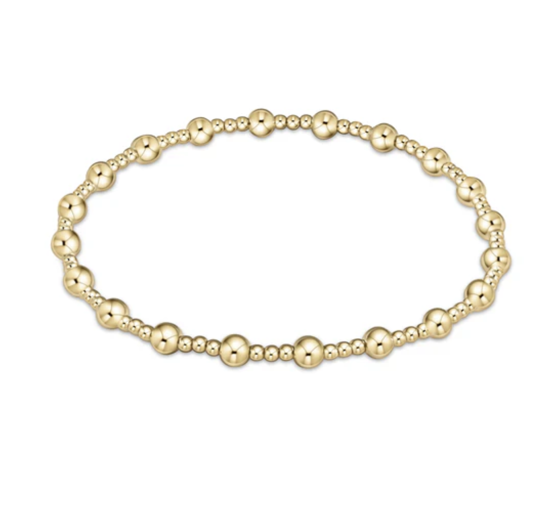 egirl Sincerity bracelet with alternating large and small gold beads