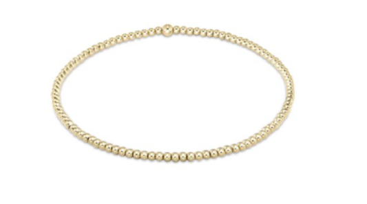Classic Gold 2mm Bead Bracelet