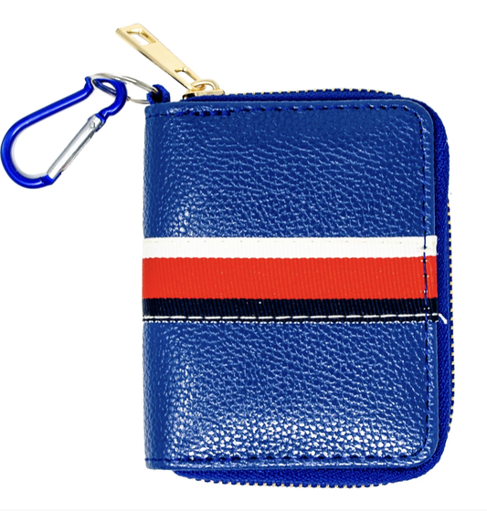 Striped Leather Wallet