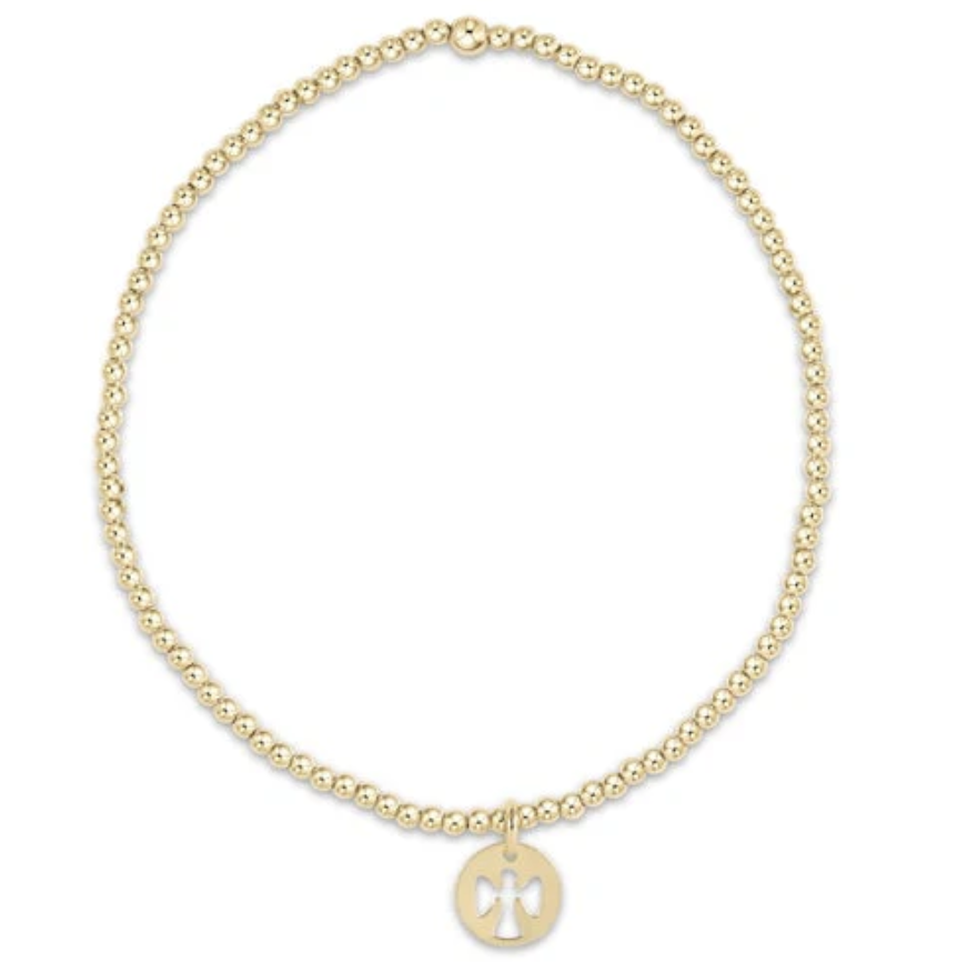 Egirl CL Gold 2mm Angel Small Disk Charm