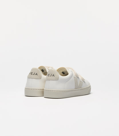 VEJA Small Esplar Leather Extra-White Natural, rear view.