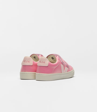 VEJA Small Esplar Leather in Glimmer Petale, rear view.