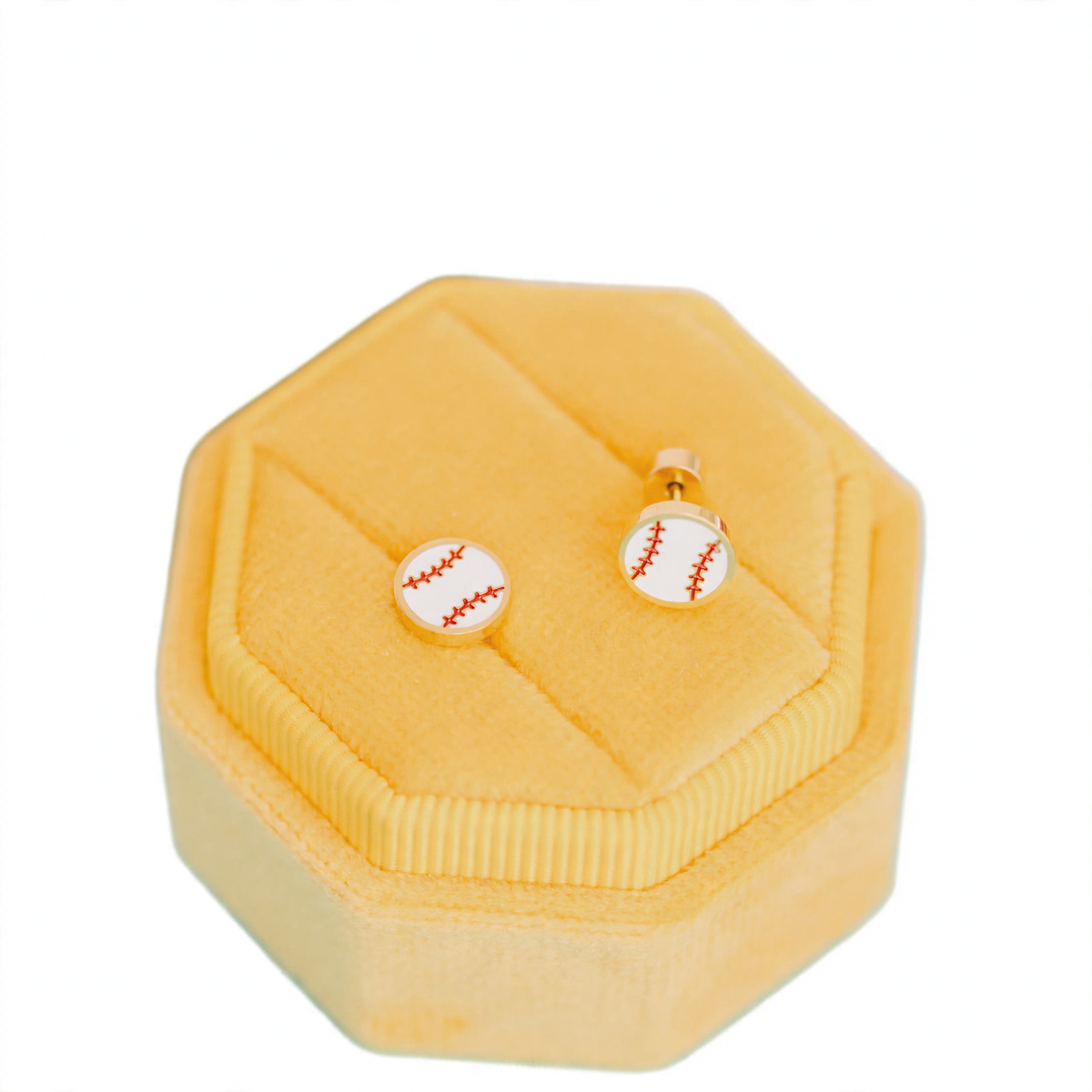 Pierced Baseball Stud