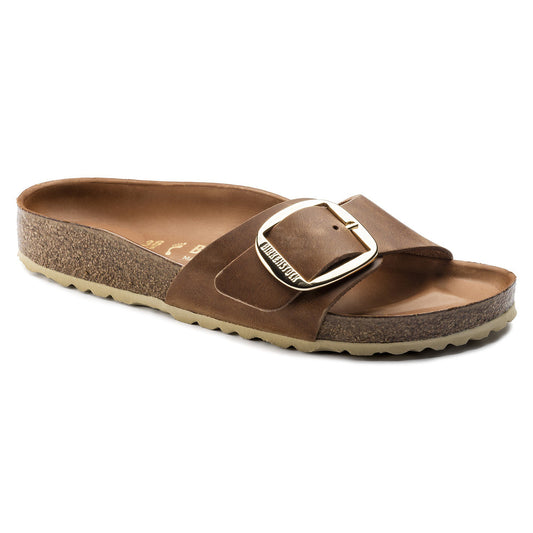 Birkenstock Madrid Big Buckle sandal in Cognac