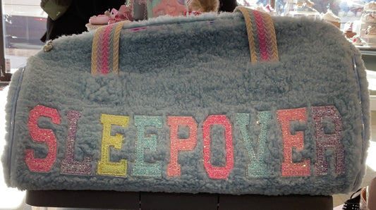 Sleepover Sherpa Duffel - light blue