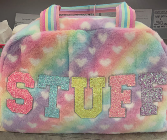 Stuff Fuzzy Duffle Bubblegum Hearts