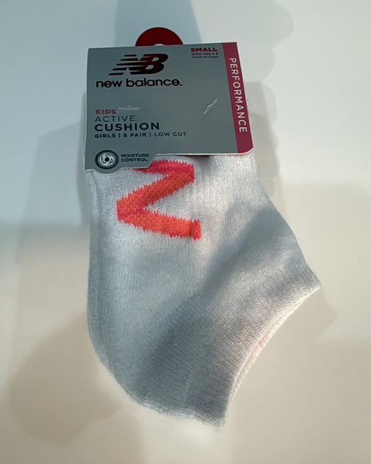 New Balance Kids Active Cushion Performance Low Cut- 6 Pair White