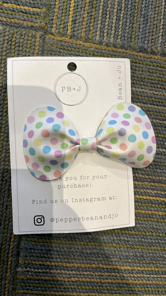 Spring Polka Dot Bow