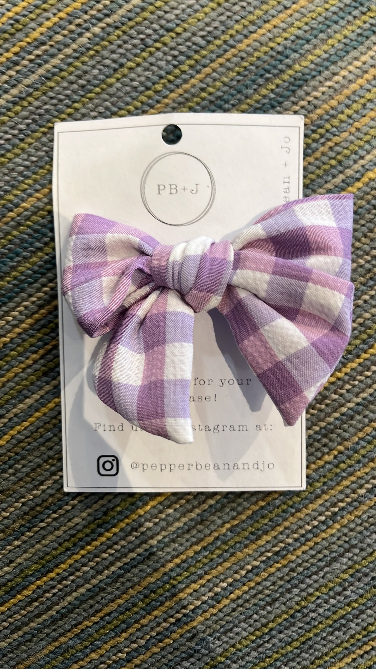 Purple Plaid Emi Bow