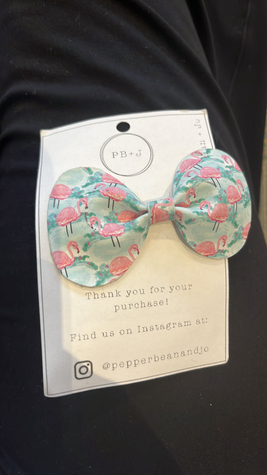 Flamingo Bow Clip
