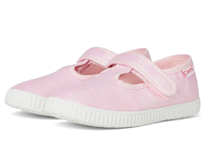 Cienta Sparkly T-Strap in Rosa-03 bubblegum pink