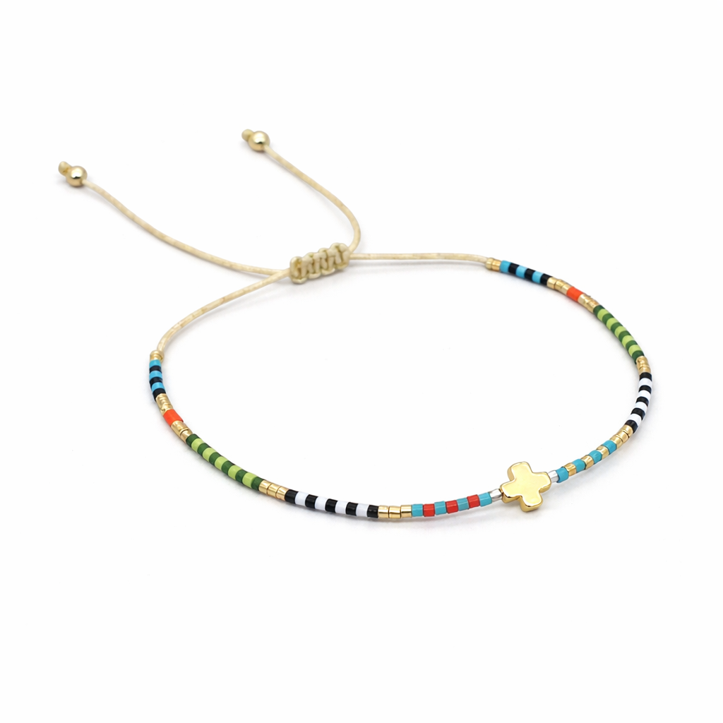 CK Coastal Cross Bracelet — Cream