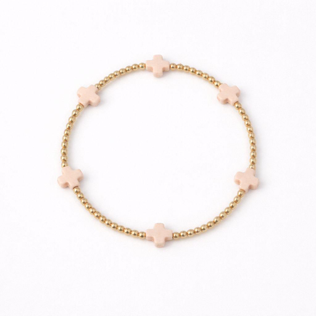 CK Island Girl Cross Bracelet — Off-White