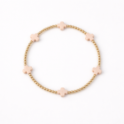 CK Island Girl Cross Bracelet — Off-White