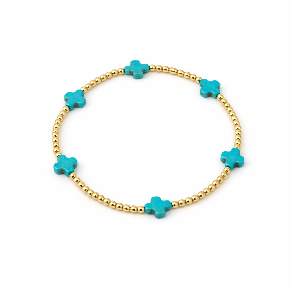 CK Island Girl Cross Bracelet — Turquoise