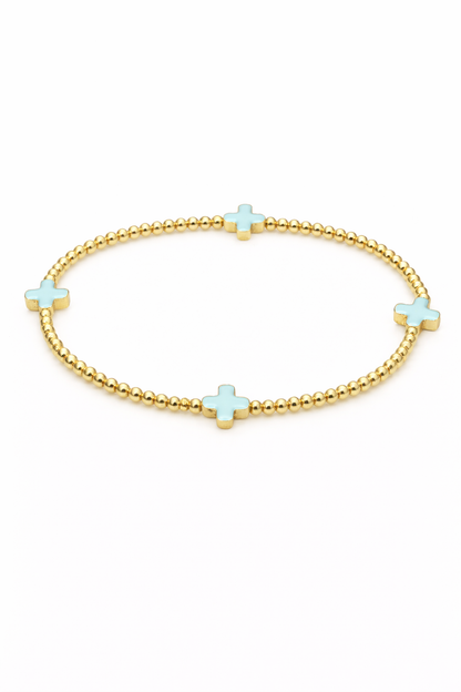 CK Lucy Cross Bracelet — Blue