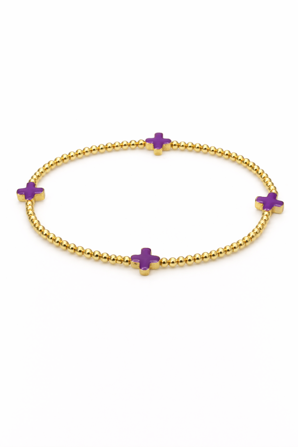 CK Lucy Cross Bracelet — Purple