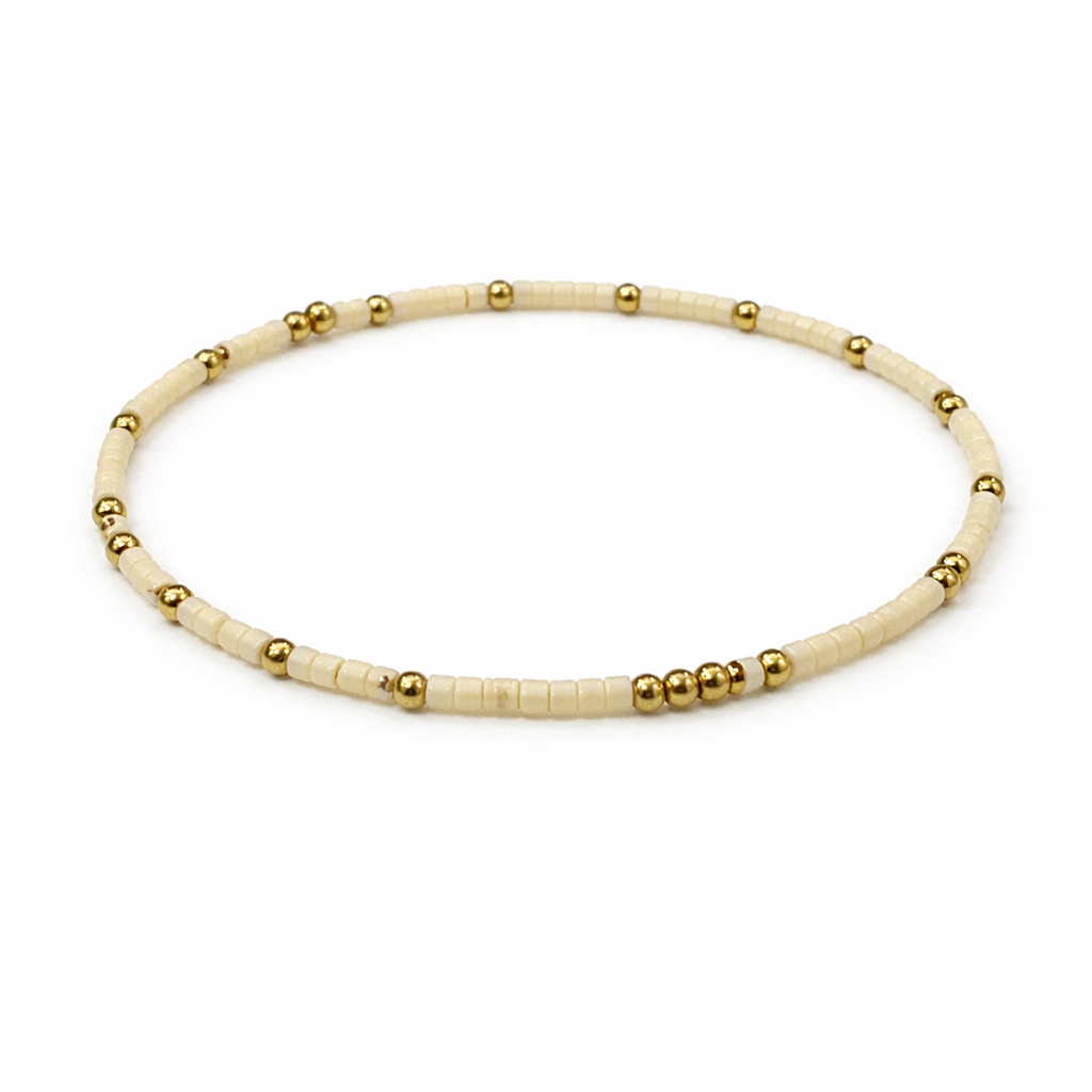 CK Seaside Bracelet 5.5" — Light Peach / Tan