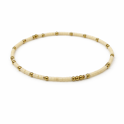 CK Seaside Bracelet 5.5" — Light Peach / Tan