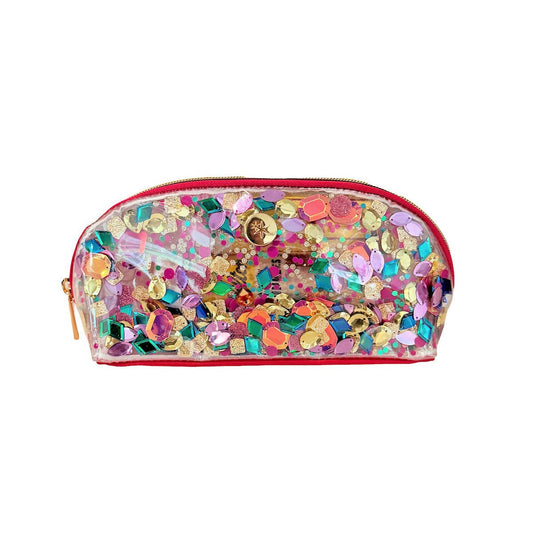 "Audrey" Bows & Jewels Confetti Pencil Pouch