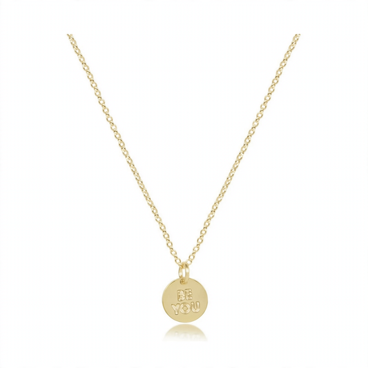 egirl 14" Necklace Gold - be you. Small Gold Disc