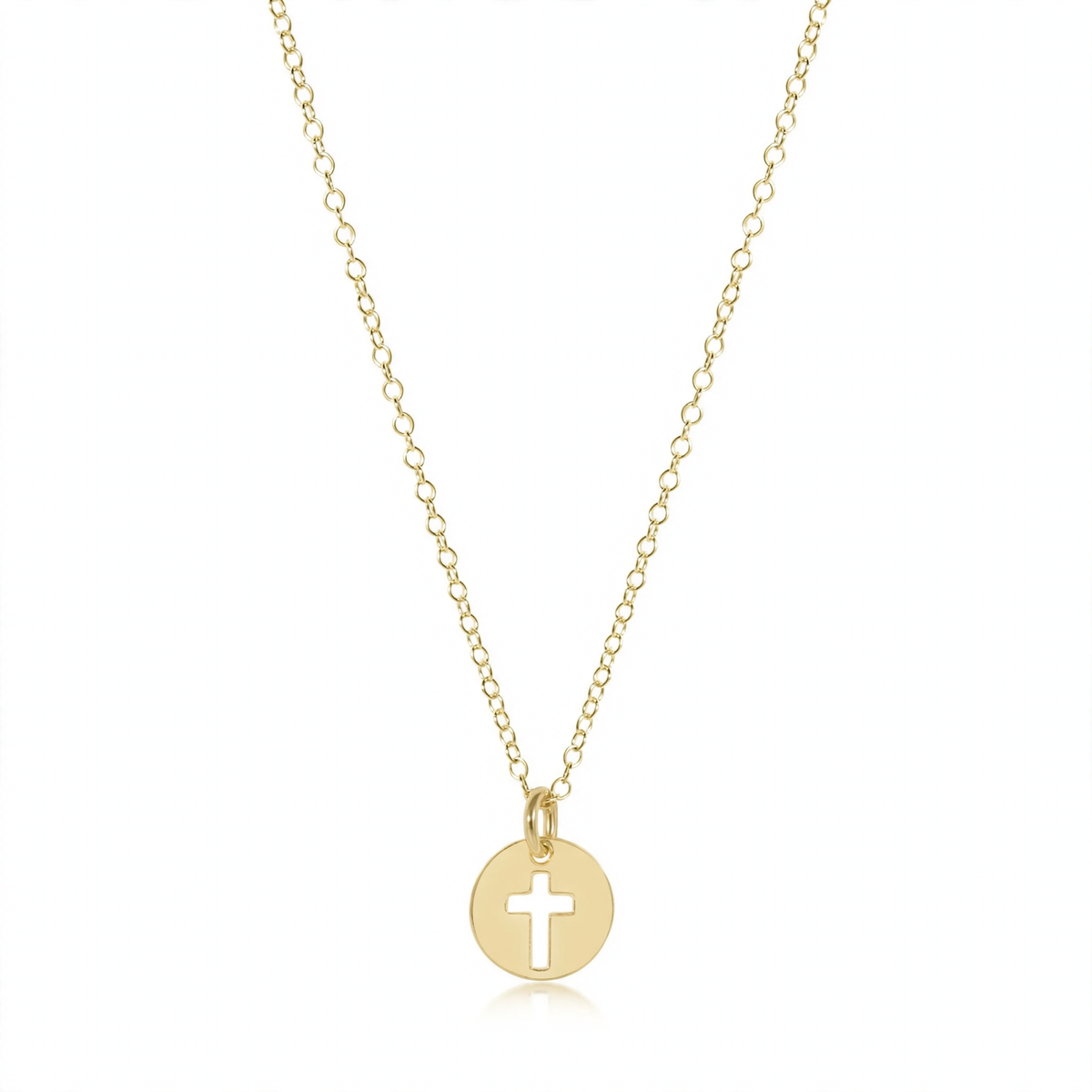 egirl 14" Necklace Gold - Blessed Gold Disc