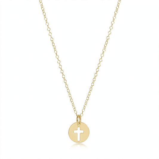 egirl 14" Necklace Gold - Blessed Gold Disc