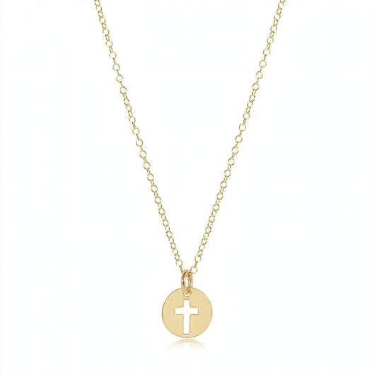 egirl 14" Necklace Gold - Blessed Small Gold Disc