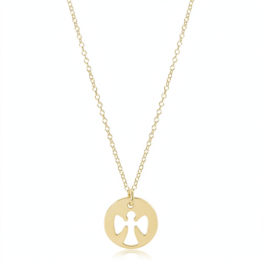 egirl 14" Necklace Gold - Guardian Angel Gold Disc