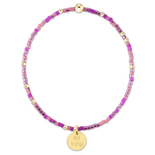 egirl Hope Unwritten Bracelet be you. Small gold Disc - Back to the Fuchsia