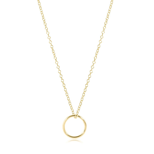 egirl 14" Necklace Gold - Halo Gold Charm