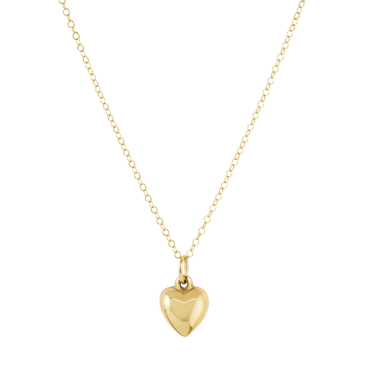 14" NECKLACE GOLD - LOVE PLUSH SMALL GOLD CHARM